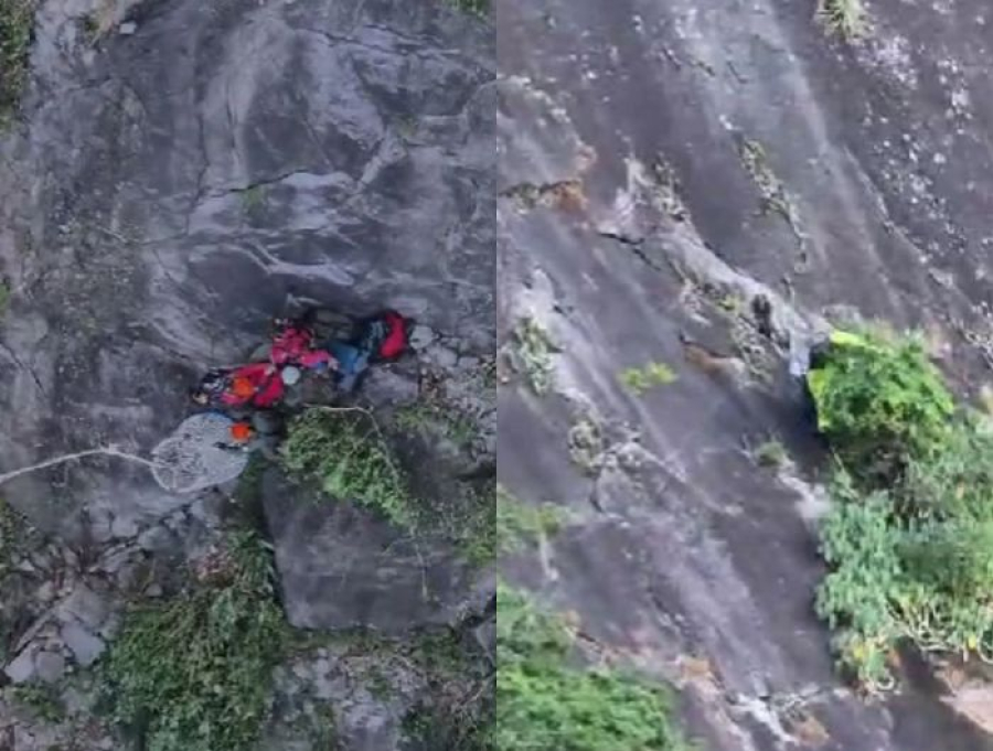 Piloto fica ferido após acidente em salto de wingsuit na Pedra do Cabrito, em Castelo