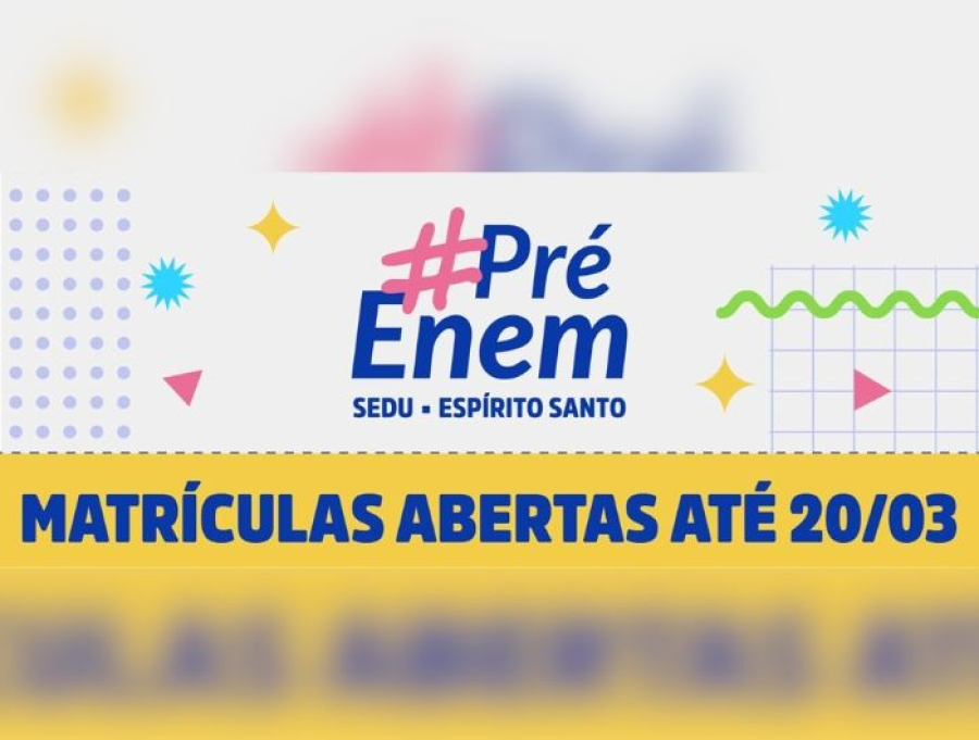 Sedu abre matrículas do Pré-Enem Espírito Santo 2026 nesta quinta-feira (12)