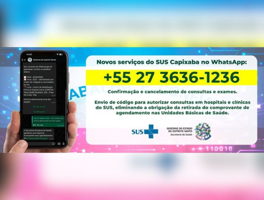 Novos serviços digitais da saúde vão permitir cancelar consultas e exames pelo celular