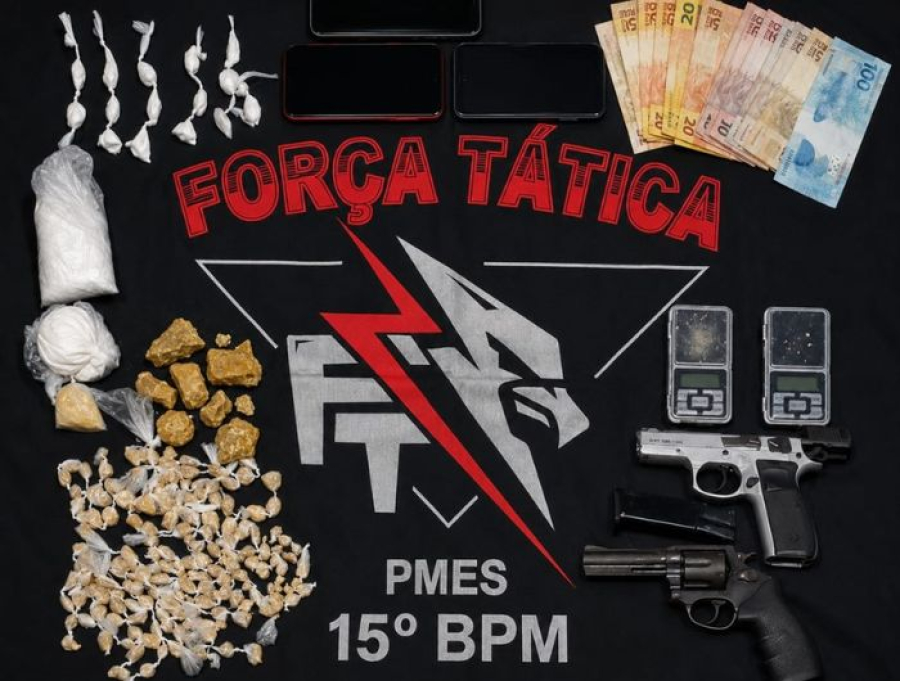 Operação integrada prende quatro investigados e apreende armas e drogas em Afonso Cláudio