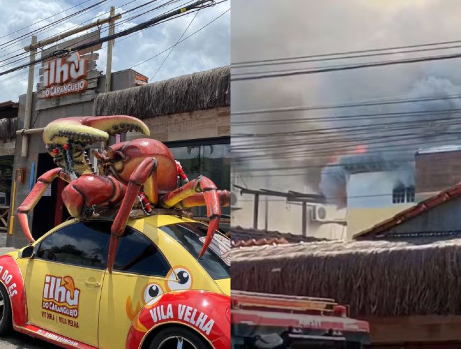 Incêndio atinge restaurante Ilha do Caranguejo em Jardim Camburi