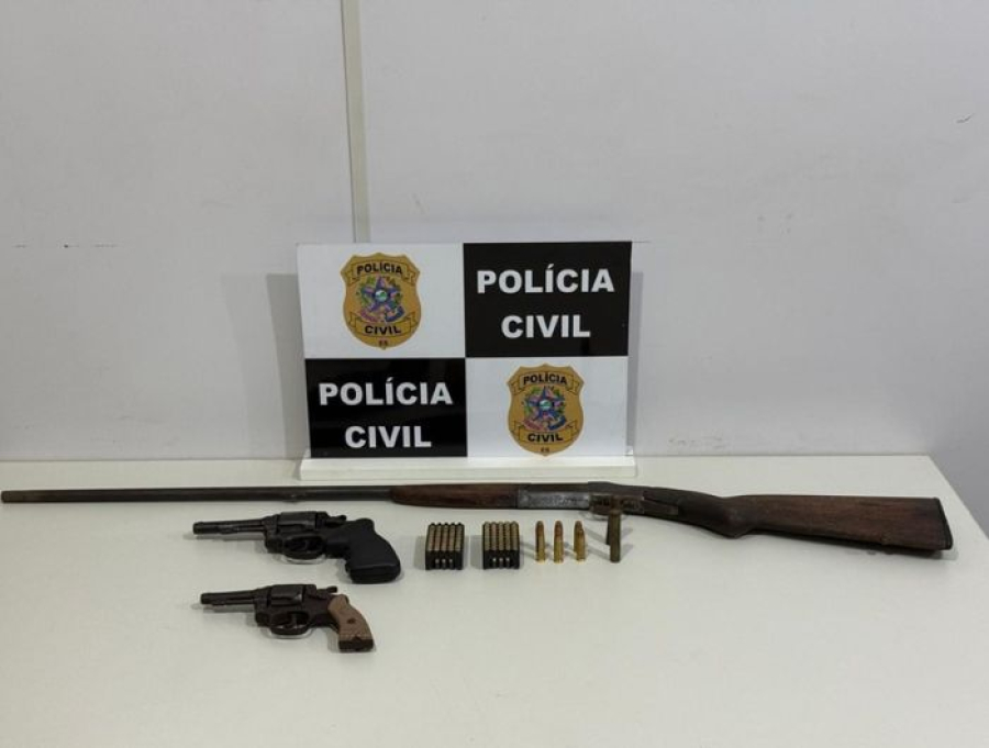 PCES prende homem em flagrante e apreende armas durante operação de combate à violência doméstica em Linhares