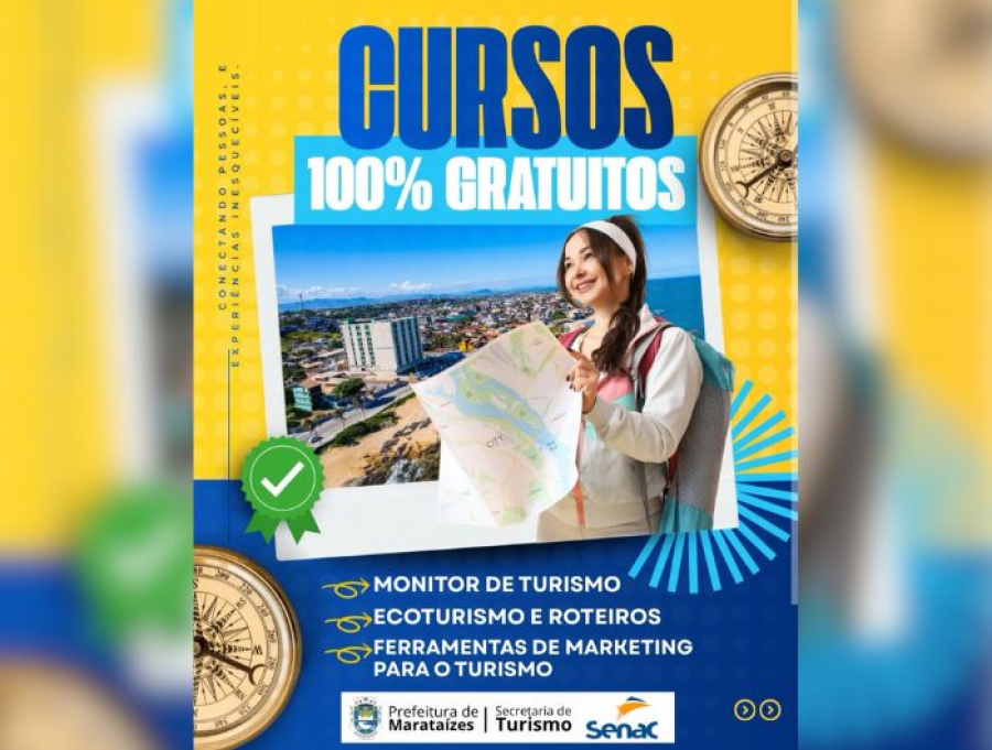 SENAC abre inscrições para cursos gratuitos de turismo em Marataízes