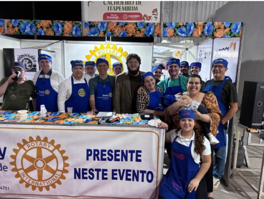 Rotary prepara almoço gratuito para idosos e crianças na Feira da Bondade em Cachoeiro