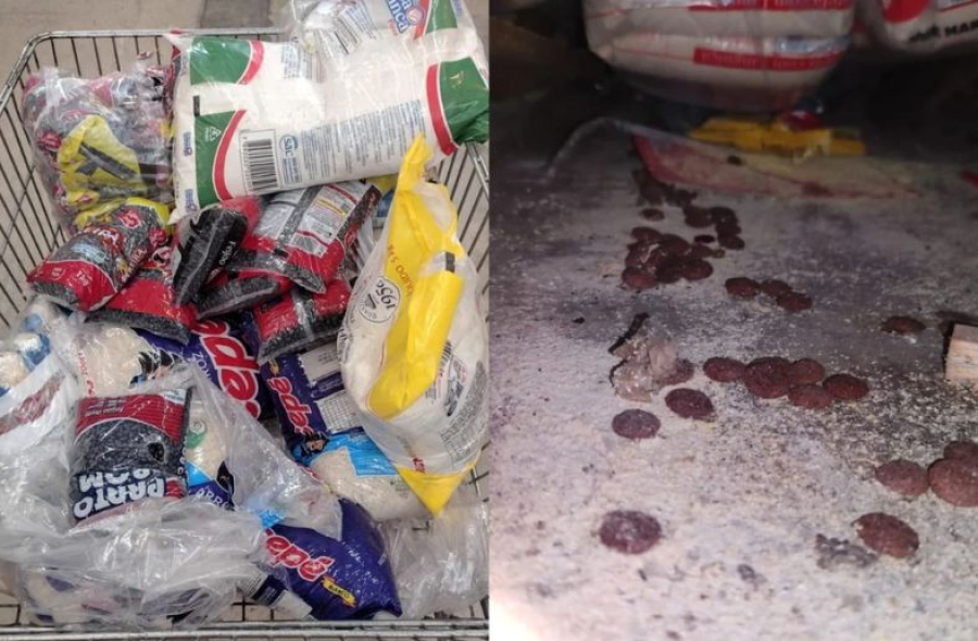 Rato morto e fezes de animais: nove toneladas de alimentos são apreendidas no Atacadão da Serra