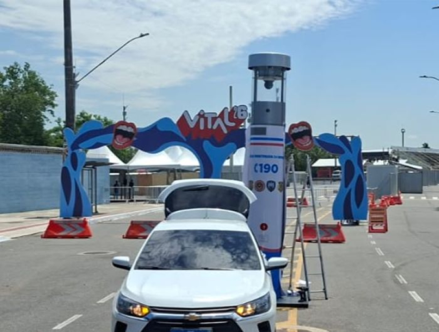 Sesp divulga policiamento do Vital 2026 com totem de segurança, câmeras com reconhecimento facial e 514 agentes
