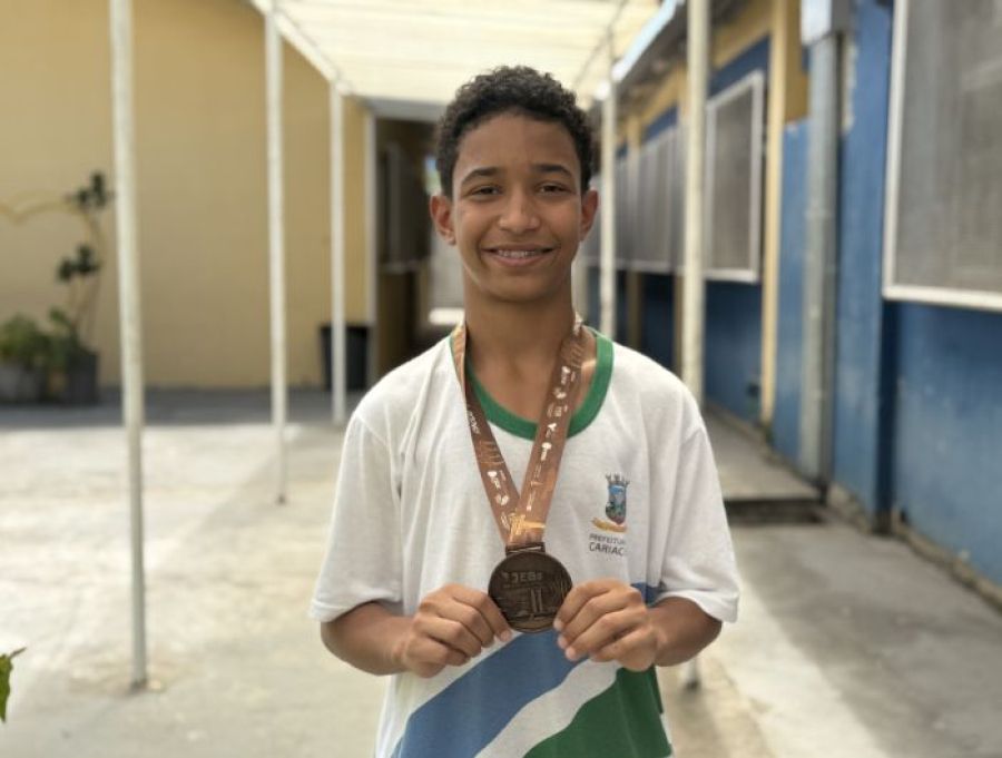Estudante de Cariacica conquista medalha de bronze nos Jogos Escolares Brasileiros